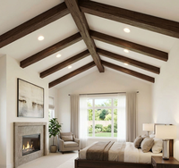 Poutres en polyuréthane imitation bois, en mousse PU, creuses en forme de U, pour la décoration de plafonds de style farmhouse, poutres en bois pour plafonds voûtés