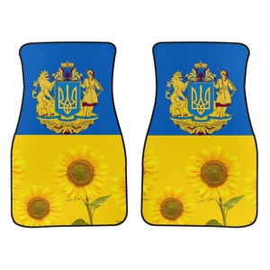 Phụ Kiện Xe Hơi Phổ Thảm Sàn In Trên Nhu Cầu Ukraine Cờ Mô Hình Xe Thảm Thảm Sàn Tùy Chỉnh Không Thấm Nước 2 Mảnh Thảm - Product Image 3
