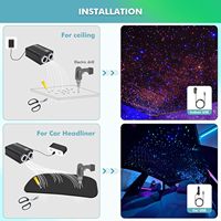 Kit d'éclairage étoilé Twinkle Headliner 1000 pièces, fibres optiques LED pour plafond, contrôle APP/télécommande RGBW, intensité variable pour toit de voiture et plafond domestique