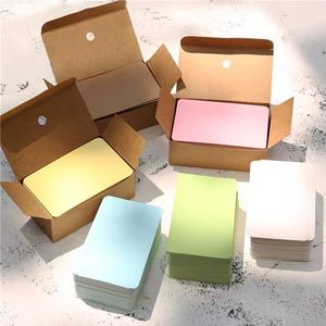 7colors 100Pcs Blank <strong>Cards</strong> with <strong>Box</strong> Cardboard Paper Note Paper Business <strong>Cards</strong> Vocabulary Message Word DIY Gift <strong>Card</strong> Paper Tags - Product Image 1