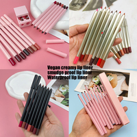 Crayons à lèvres vegan rose longue tenue, anti-bavures, marron, en gros, imperméables, crémeux, marque privée