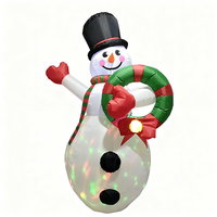 2,4 m Led Light aufblasbare Weihnachten Schneemann Premium Polyester Schneemann Outdoor Yard Rasen Garten für Weihnachten Party Dekoration