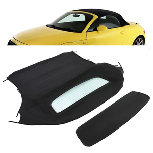 Pour <span class=keywords><strong>Audi</strong></span> <span class=keywords><strong>TT</strong></span> Cabriolet 2000 2001 2002-2006 Capote souple avec vitre chauffante noire - Product Image 1