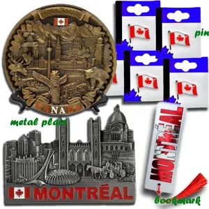 Promotie Nieuwigheid Geschenken Land Canada Dubbele Nautische Vlag Reversspeldjes Custom Logo Messing Metalen Decoratieve Wandplaat Plaque