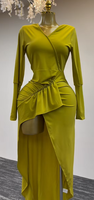 Robes de soirée élégantes et sexy à la mode, robe longue en dentelle, robes décontractées pour femmes avec manches longues