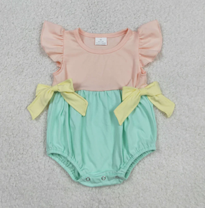 Nuevo Mono sin Mangas para Bebés Niñas, con Estampado Floral Colorido, Volantes, Transpirable, con Lazo y Cierre de Botones - Product Image 5
