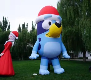 Hot bán tùy chỉnh quảng cáo <span class=keywords><strong>Inflatable</strong></span> bluey <span class=keywords><strong>Dog</strong></span> linh vật Oxford vật liệu PVC 3.2m Kích thước bền & không thấm nước cho sự kiện sử dụng - Product Image 3