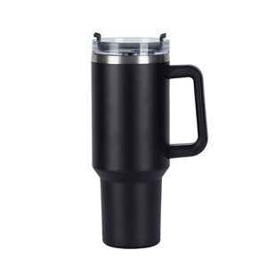 Gobelet de voyage isotherme H1.0 avec poignée, 40 oz, double paroi, couvercle, paille, antidérapant, couleur personnalisée OEM - Product Image 5