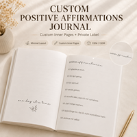 Journal de gratitude et de pleine conscience LABON A5, couverture rigide, affirmations quotidiennes, journal de soins personnels, carnet personnalisé avec logo