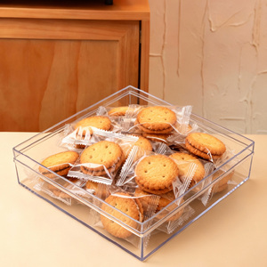Hochwertige Lebensmittelechte Rechteckige Transparente PS-Aufbewahrungsbox mit Deckel für Handwerk & Kekse Schokoladen- & Süßigkeitenverpackung - Product Image 5