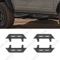 Accessoires 4x4 Rails de marchepied latéral tout-terrain Barres Nerf en acier noir pour Ford Bronco 2018 +