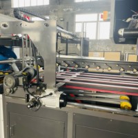 Máquina Plegadora, Encoladora y Cosedora de Cajas de Cartón Corrugado Industrial Moderna ZH-FFG, Plegadora, Encoladora y Empacadora Flexo en Línea