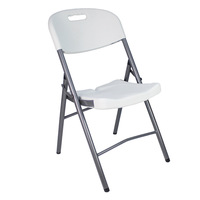 Ensemble table et chaises pliantes d'extérieur en plastique et métal HDPE, résistant aux UV, haute qualité, blanc, pour hôtel, hôpital, salle à manger, villa, entrée