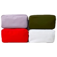Sacs de maquillage de voyage imperméables personnalisés avec logo, vente en gros de mode, sacs cosmétiques en nylon à paillettes, sacs cosmétiques pour femmes