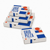 Caja de Pizza Corrugada Resistente con Logotipo Personalizado, Empaque de Alimentos Ecológico de Papel para Restaurantes Comerciales, Venta al Por Mayor