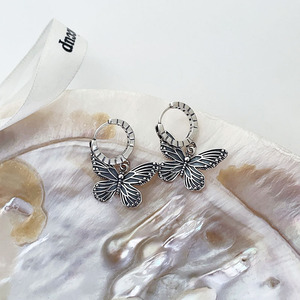 Pendientes de Aro de Plata de Ley S925 con Forma de Mariposa Yinruitai, Elegantes, Estilo Coreano, para Uso Diario - Product Image 4