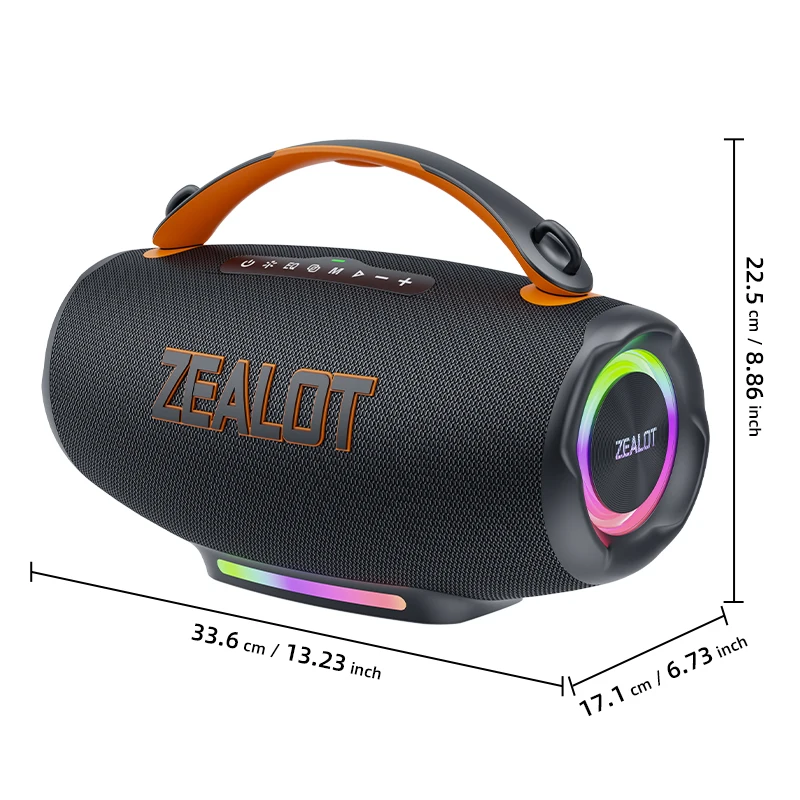 ZEALOT 100W ポータブルワイヤレススピーカー24000mAh Zealot S167 100W Wireless Speaker 24000mAh Battery Power Bank TF