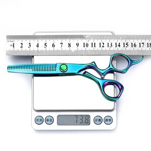 Hairdressing Scissors Set 6 Inch Emerald Green Flat Shears Thinning Shears Professional Hair Styling Tools Stainless Steel - Product Image 3