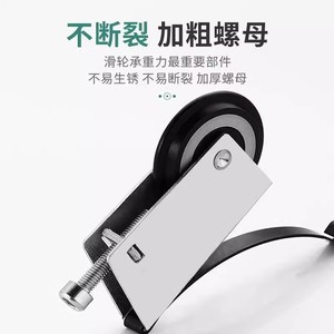 Aluminum Frame <b>Sliding</b> Door Rollers <b>Large</b> Bearing Black Quiet Smooth Operation Durable Hardware Accessory - Product Image 4