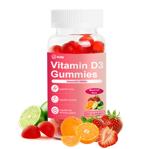 Auftragsfertigung Vitamin D3 Knochenwachstums-Gummibärchen zur Unterstützung der Kalziumaufnahme mit Natürlichem Erdbeergeschmack für Kinder - Product Image 1