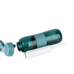 Bouteille filtrante à <span class=keywords><strong>eau</strong></span> <span class=keywords><strong>alcaline</strong></span> portable de sport de randonnée la plus vendue, verte et grise, 740 ml - Product Image 6