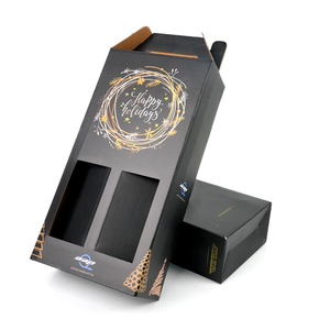 Logo personnalisé écologique 3 4 6 8 Pack de bouteilles de vin et de bière Boîte en carton ondulé Boîte d'expédition de bière avec poignée - Product Image 5