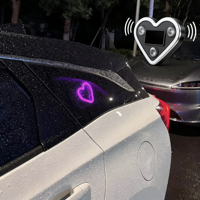 Lumière d'ambiance LED en forme de cœur pour fenêtre triangulaire de voiture, ajustement universel JYGD, modification intérieure, alimentation USB 5V