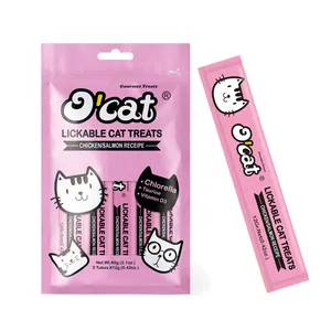O'cat Liquid Cat tratta dolcetti cremosi con <span class=keywords><strong>salmone</strong></span> al pollo dolcetti per leccare il gatto snack cibo <span class=keywords><strong>umido</strong></span> per gatti - Product Image 4