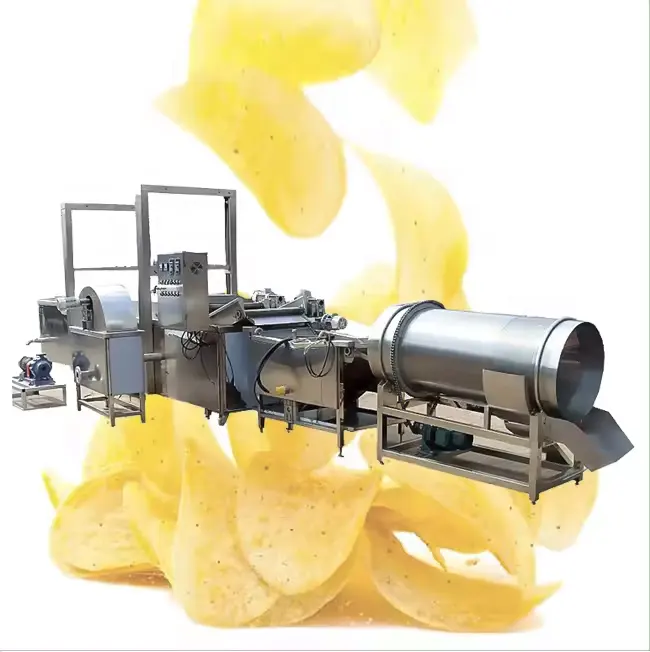 Küçük ölçekli 150-200 kg/saat elektrikli patates çubukları patates kızartması için komple işleme hattı patates cipsi makinesi