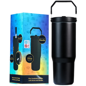 Borraccia Termica Portatile con Manico, <span class=keywords><strong>Tazza</strong></span> in Acciaio Inossidabile da 20oz per Auto, Ufficio e Bevande Quotidiane - Product Image 6