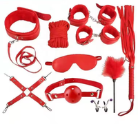 10 pièces Kits fétichistes, dispositifs de contention pour lit, bondage en peluche PU, jouets alternatifs sexy pour le flirt, bondage BDSM, ensemble de bondage, jouet sexuel pour adultes pour femmes