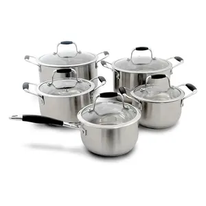 Vendita all'ingrosso <span class=keywords><strong>Korkmaz</strong></span> di lusso in metallo metallo Silicone Set da cucina Design moderno per uso domestico compatibile con Gas di induzione cinese - Product Image 1