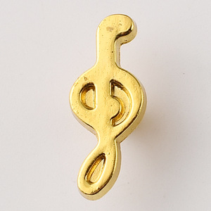 Accesorio para Instrumento Musical, Soporte para Teclado de Piano con Forma de Clave de Sol, Color Dorado, Modelo B-605 - Product Image 1
