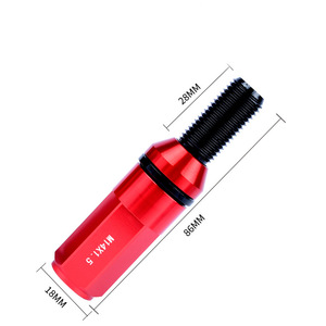 Écrous de roue M14x1.5 en alliage d'aluminium rouge, noir, bleu pour mise à niveau des roues, lot de 20 pièces - Product Image 3