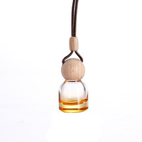 Diffuseur d'arômes en forme de pendentif rond rechargeable en gros, 10 ml, flacon de parfum à suspendre dans la voiture