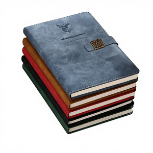 Agenda de bureau personnalisé en similicuir <span class=keywords><strong>A5</strong></span>, logo personnalisé, épaissi, haute valeur chromatique, reliure sans fil, boucle, coffret cadeau, Chine - Product Image 1