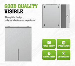 Porte-papier toilette automatique FANDA au design moderne # Acier inoxydable 304, finition brossée, montage mural, écologique, 2 packs, 1 an - Product Image 3