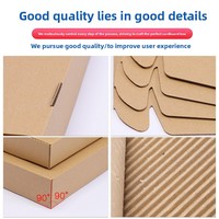 Boîtes d'expédition ondulées à 3 couches en stock, type avion, pour l'électronique grand public, en papier kraft ondulé, cartons carrés pliables