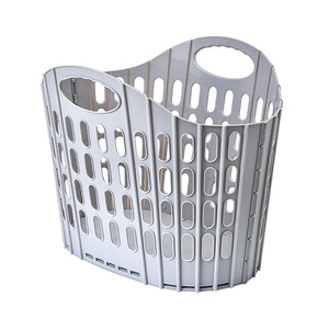 2023 Hot sell Laundry room Household storage Clothes washing bag Storage baskets Plastic Foldable Laundry basket