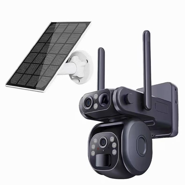 LTE Cellular 4G SIM Card CCTV Camera Outdoor 360 Pan Tilt Auto Track 2K Color Night Vision Solar-Powered Home Security Cameras