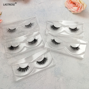 New Lash Vendor Wholesale 5d Soft Corner Vegan Faux Mink <strong>Eyelash</strong> Natural Silk Eye Lashes 3D 15mm Full Strip Small <strong>Half</strong> <strong>Eyelashes</strong> - Product Image 3