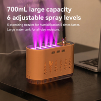 Vente chaude Portable 700ml Humidificateur de ramassage dynamique Creative 7 couleurs Lumière 5 Buse Humidificateur d'arôme à ultrasons à brume fraîche