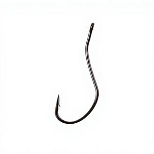 Hameçon <span class=keywords><strong>de</strong></span> pêche à la mouche en nickel noir, corps long incurvé, pour la pêche à la mouche, mouches, mites, ver <span class=keywords><strong>de</strong></span> <span class=keywords><strong>terre</strong></span>, hameçon nu, tailles 12/13 - Product Image 1