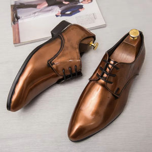 Zapatos Oxford de Cuero Genuino para Hombre, Estilo Italiano de Alta Gama, Hechos a Mano, para Boda, con Cierre Deslizante, Otoño, Ligeros, Bordados, Camuflaje - Product Image 2