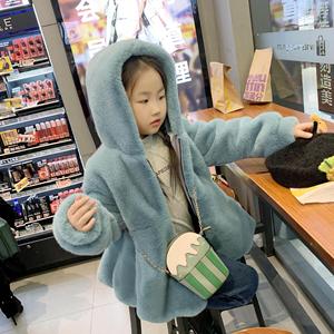 Pedido de Muestra al por Mayor: Abrigo Largo de Piel Sintética Macaron Colorido y Cálido de Invierno para Niñas, de Manga Larga, OEM - Product Image 5