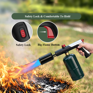Lampe torche multifonctionnelle d'extérieur avec buse de pulvérisation, outil de camping, de <span class=keywords><strong>cuisson</strong></span>, de barbecue et de jardinage avec allumeur à flamme haute pression à une touche - Product Image 2
