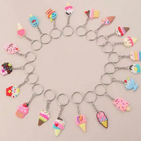 Porte-clés personnalisé avec logo de dessin animé, vente en gros, mini porte-clés en caoutchouc mignon, cadeaux de fête, cadeau d'entreprise