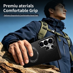 Funda Magnética de Cuero PU de Alta Gama para Samsung S26 S24 S25 Ultra con Protección de 360° °   Funda Protectora con Soporte de Anillo Metálico - Product Image 6