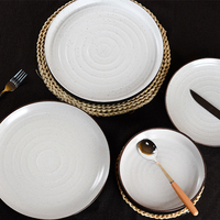 Vaisselle de mariage moderne, assiettes en céramique de haute qualité, plat, ensemble de Table