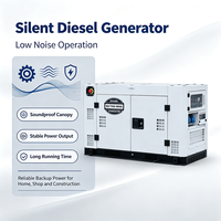 Générateur diesel silencieux/à châssis RTH 10kW/12kW, monophasé/triphasé, portable, certifié CE, prix usine